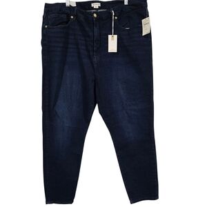 Good American Plus 26W Organic Cotton Dark Blue Skinny Jeans